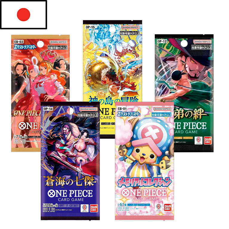 ONE PIECE - 5 Sobres Aleatorios en Japonés