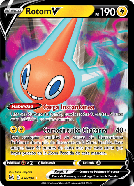 Pokémon - Rotom V 058/196 LOR (ESP)