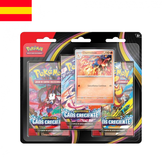 Pokémon - Blister de Charmeleon con 3 sobres de Caos Creciente (ESP)