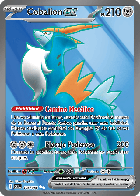 Cobalion ex 103/086 Chaos Rising español