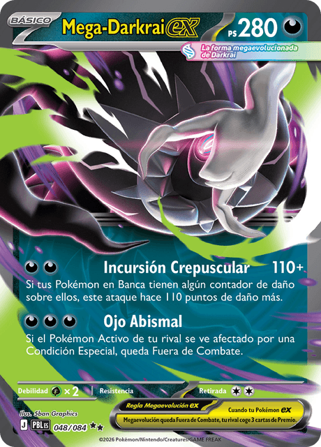 Pokémon - Mega-Darkrai ex 048/084 PBL (ESP)