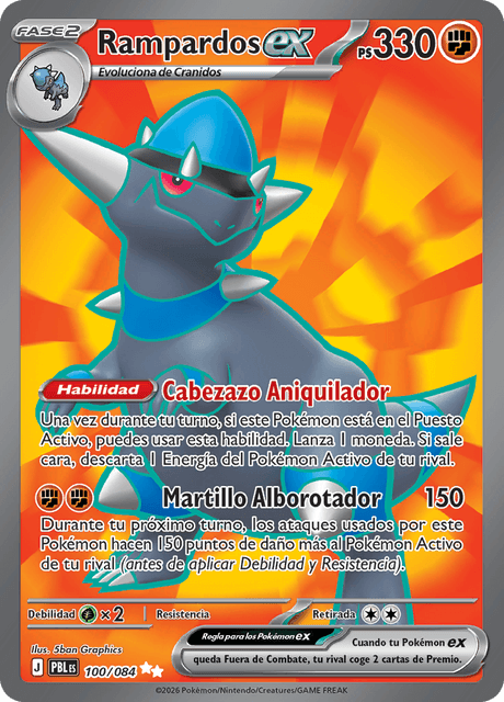 Pokémon - Rampardos ex 100/084 PBL (ESP)